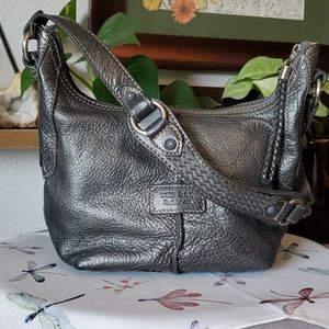 The Sak Metallic Grey Shoulder Bag